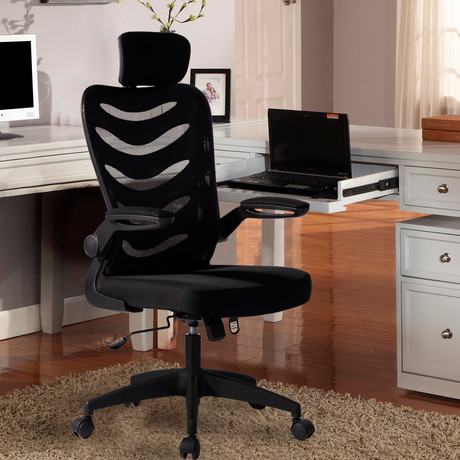 Silla de Oficina Ergonómica Altura Regulable Negro