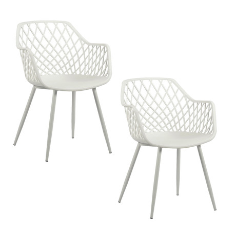 Pack 2 Sillas de Comedor de PVC Blanco