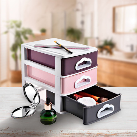 Organizador Cosméticos 3 Cajones Multicolor