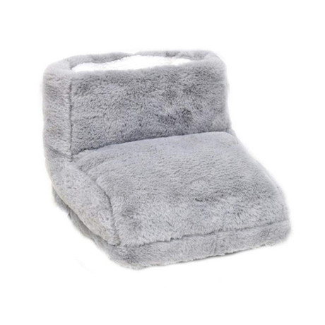 Calienta Pies Eléctrico Usb Con Sherpa - Gris