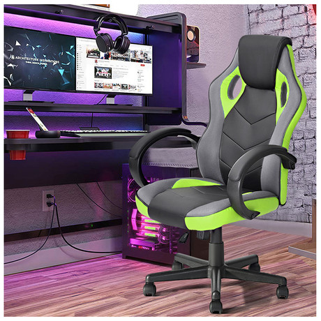 Silla Gamer PU Flow Ergonómica Escritorio - Verde