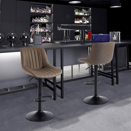Pack de 2 Sillas de Bar New York Confort Novahus Marrón