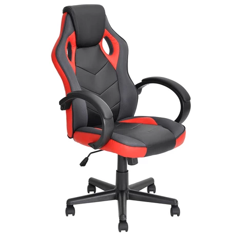 Silla Gamer Pu Flow Ergonómica Escritorio Rojo