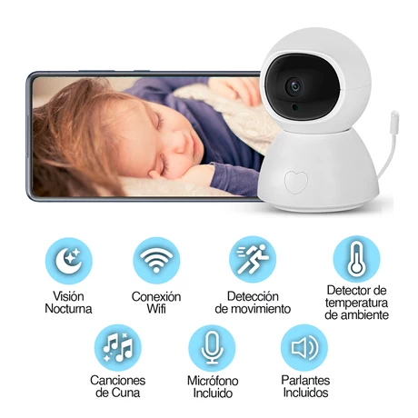 Monitor Bebé Detector de Temperatura Smart APP