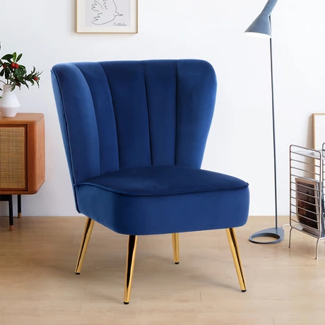 Sitial Amadeo con Patas Doradas Azul