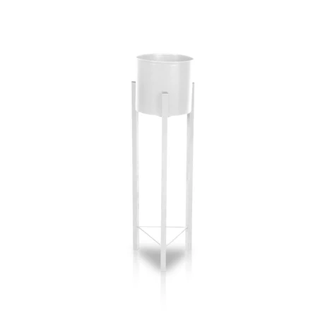 Porta Macetero Pedestal Decorativo Blanco 76 cm