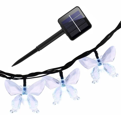 Guirnalda Solar Mariposas Luces LED Jardín Colores