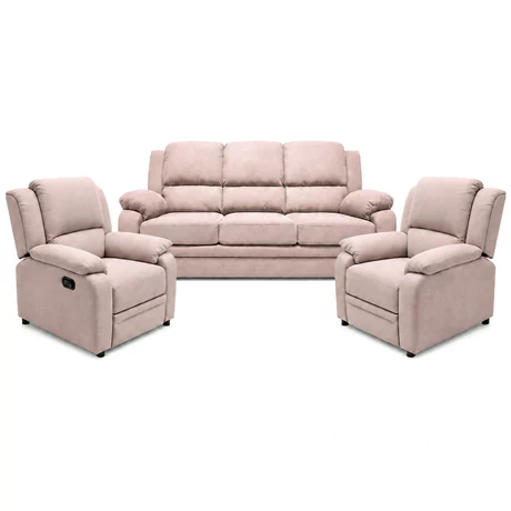 Juego de Living Sofa 3 Cuerpos + 2 Sofás Reclinables Sevilla Beige - vista alternativa
