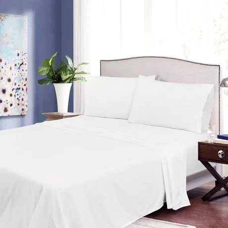 Juego de Sábanas Microfibra Monaco King Blanco