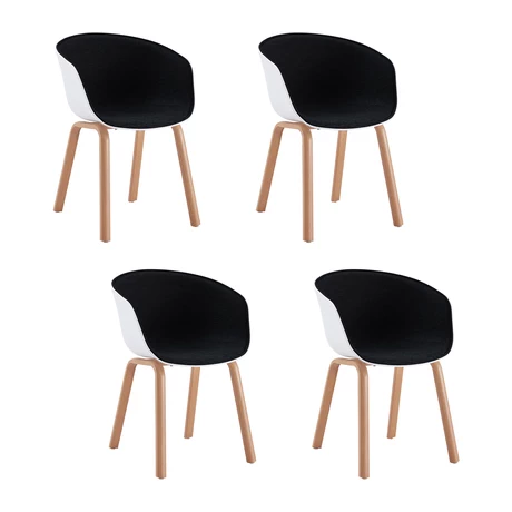 Pack 4 Silla de Comedor Sitial Adeline Negro