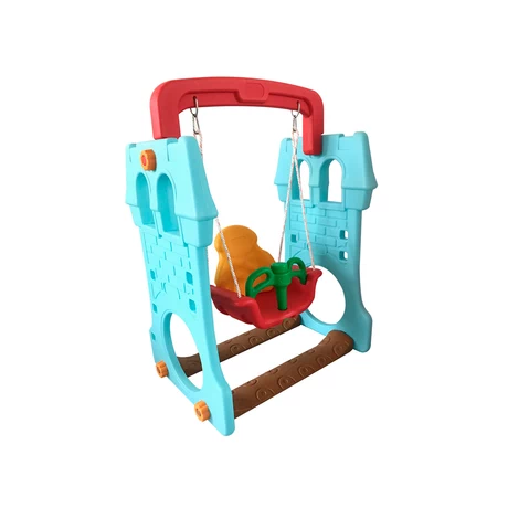 Castillo Columpio Infantil Celeste