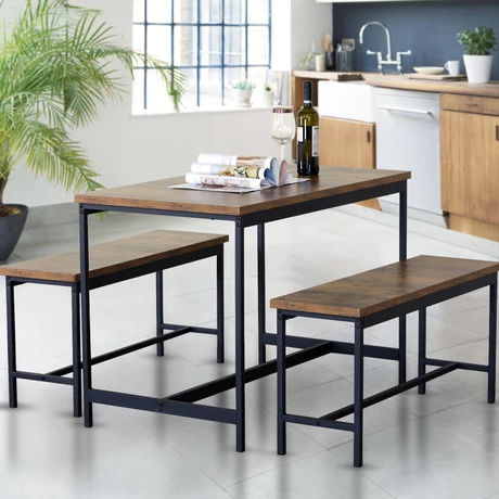 Comedor 4 personas 60x75x110 cm Industrial