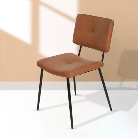 Pack 2 Silla Comedor  Karomi Vintage PU Café