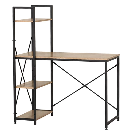 Escritorio Industrial Iron con repisas 120x100x52 cm