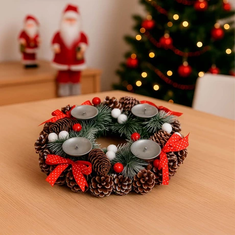 Centro de Mesa Navidad Blanco