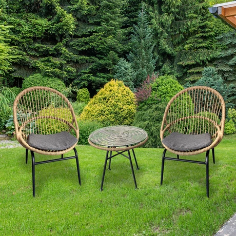 Set De Terraza 3 Pieza Graneda Café