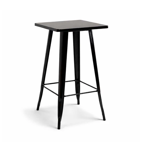 Mesa Tolix Alta Bar Negra 60 x 60 cm