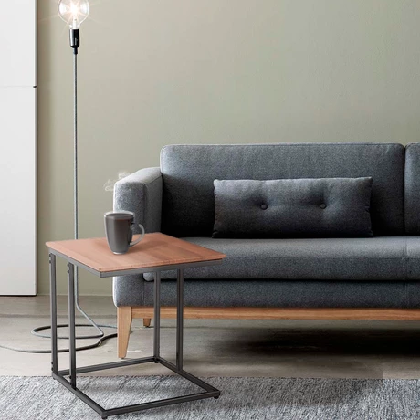 Mesa Auxiliar Estilo Industrial Café