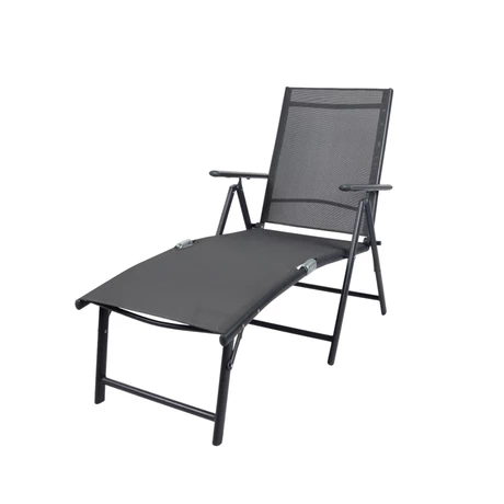 Reposera Aluminio Plegable Gris