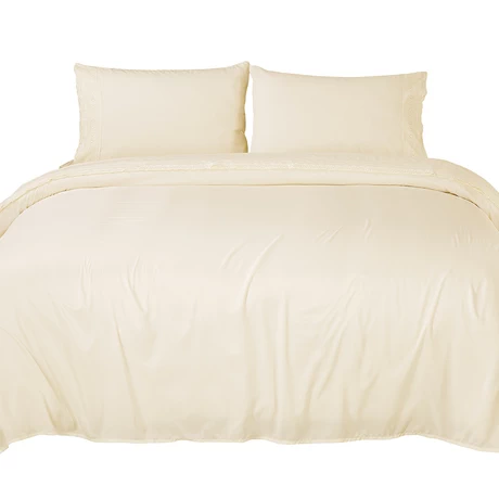 Sábana Broderie 2 Plazas Crema