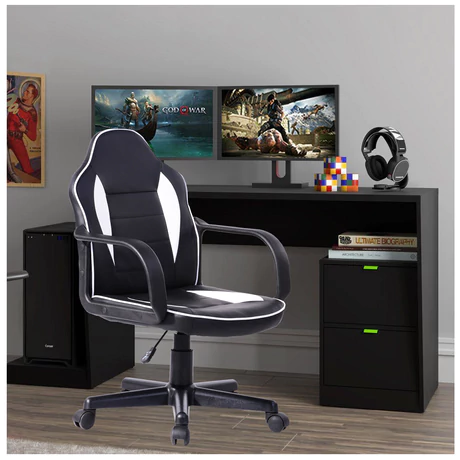 Silla Gamer Racer Ergonómica Escritorio - Blanco - vista alternativa