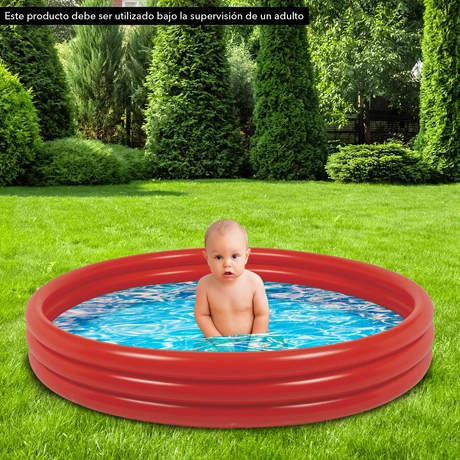 Piscina Infantil Redonda Rojo 300Lts 25cmx155cmx155cm