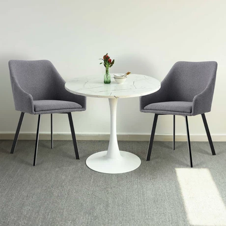 Comedor 2P Marmol 80X75 + Sillas Pereira Gris