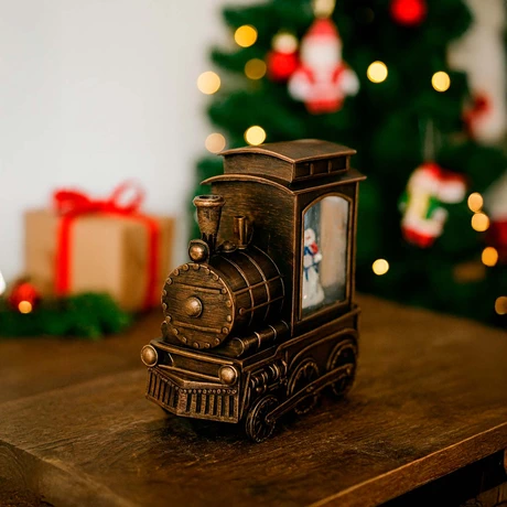 Tren Navidad con Luz Bronce