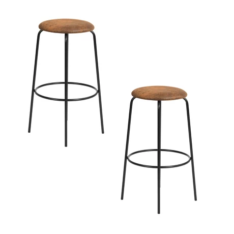 Pack 2 Pisos Bar Tipo Taburete Caramelo