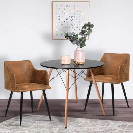 Comedor 2P Eames 80X74 + Sillas Elena
