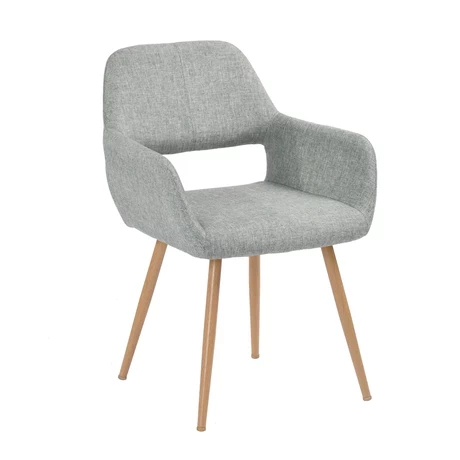 Silla Comedor Cromwell Tela Gris