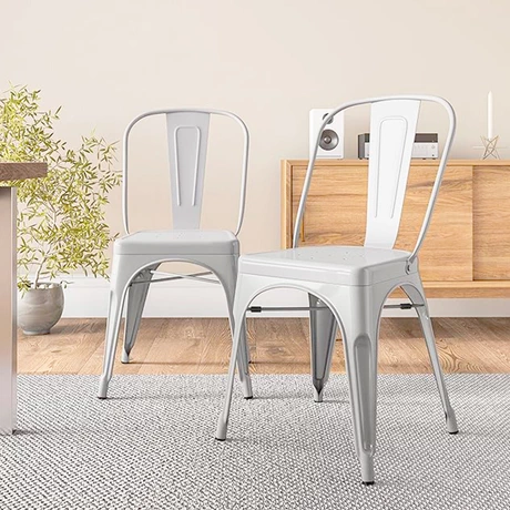 Silla Metal Tolix Blanco
