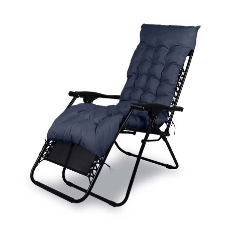 Reposera Plegable con Acolchado Azul