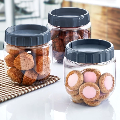 Frasco Canister Alimentos 750 Ml Gris