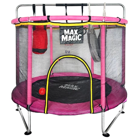 Cama Elástica Infantil Max Magic Rosada con Accesorios 140cm