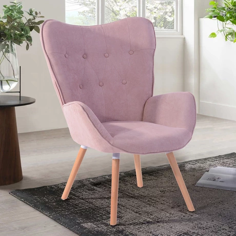 Sitial Kas Acolchado con Apoyabrazos Rosado