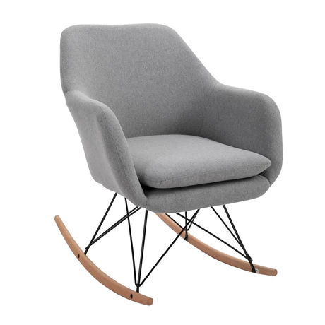 Mecedora Sitial Dottie con Apoyabrazos Gris