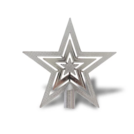 Estrella Navidad Plateada Plateado