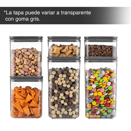 Set 6 Contenedores Herméticos Crystal Transparente