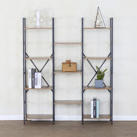 Estante Multinivel Industrial Café 50x125x27 cm