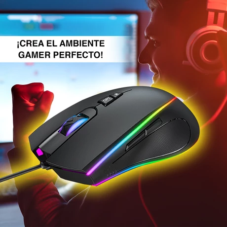 Mouse Gamer 6400 DPI 7D MS1017 Negro