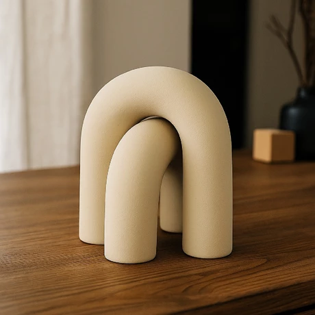 Figura Decorativa Medio Nudo Blanco 16cm