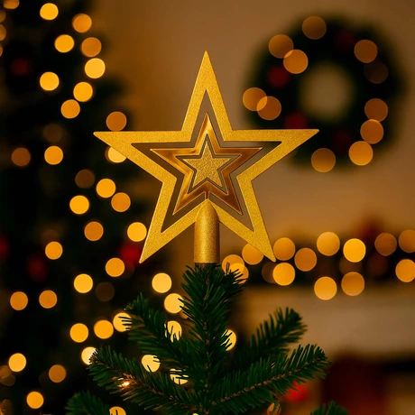 Estrella Navidad Dorada Dorado