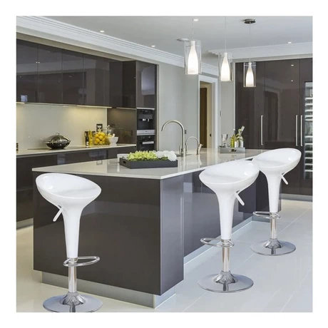 Pack 2 - Piso Bar Regulable Taburete Estilo Retro - Blanco