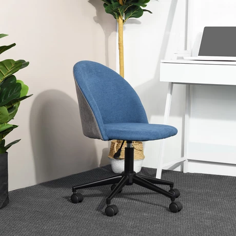 Silla de Oficina Bicolor Altura Ajustable Azul