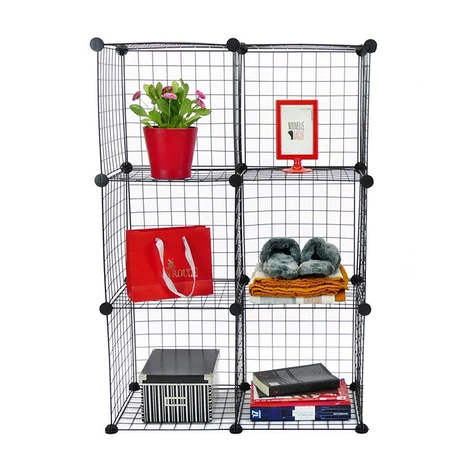 Armario Metálico 6 Cubos - Negro