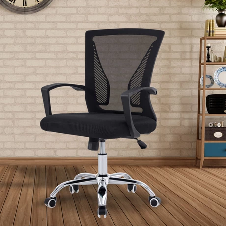 Silla de Oficina Respaldo Malla Base Metal Negro - vista alternativa