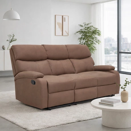 Berger Sofá reclinable Milan 3 cuerpos Café