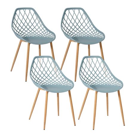 Pack 4 Sillas De Comedor Pp New Gris