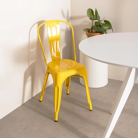 Pack De 4 Silla Metal Tolix Amarillo
